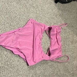 Bright Pink Cut-Out One-Piece Swimsuit
